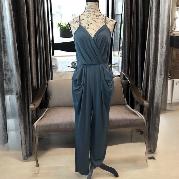 BCBGeneration Pants - BCBGeneration Wrap-Style Drape Pocket Jumpsuit